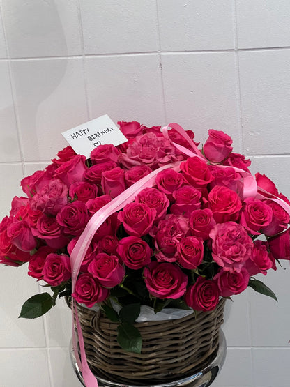 GAIAS Kurv - Lyserøde Roser